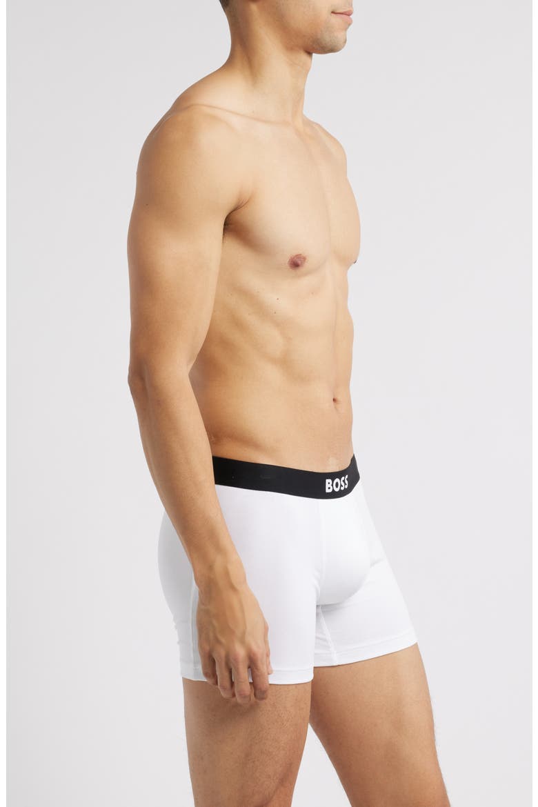3-Pack ONE Stretch Cotton Boxer Briefs, Alternate, color, WHITE