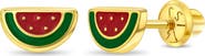 In Season Jewelry 14k Vibrant Watermelon Girl Earrings