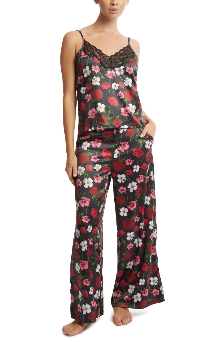 Hanky Panky Luxe Satin Pajama Pants, Alternate, color, 