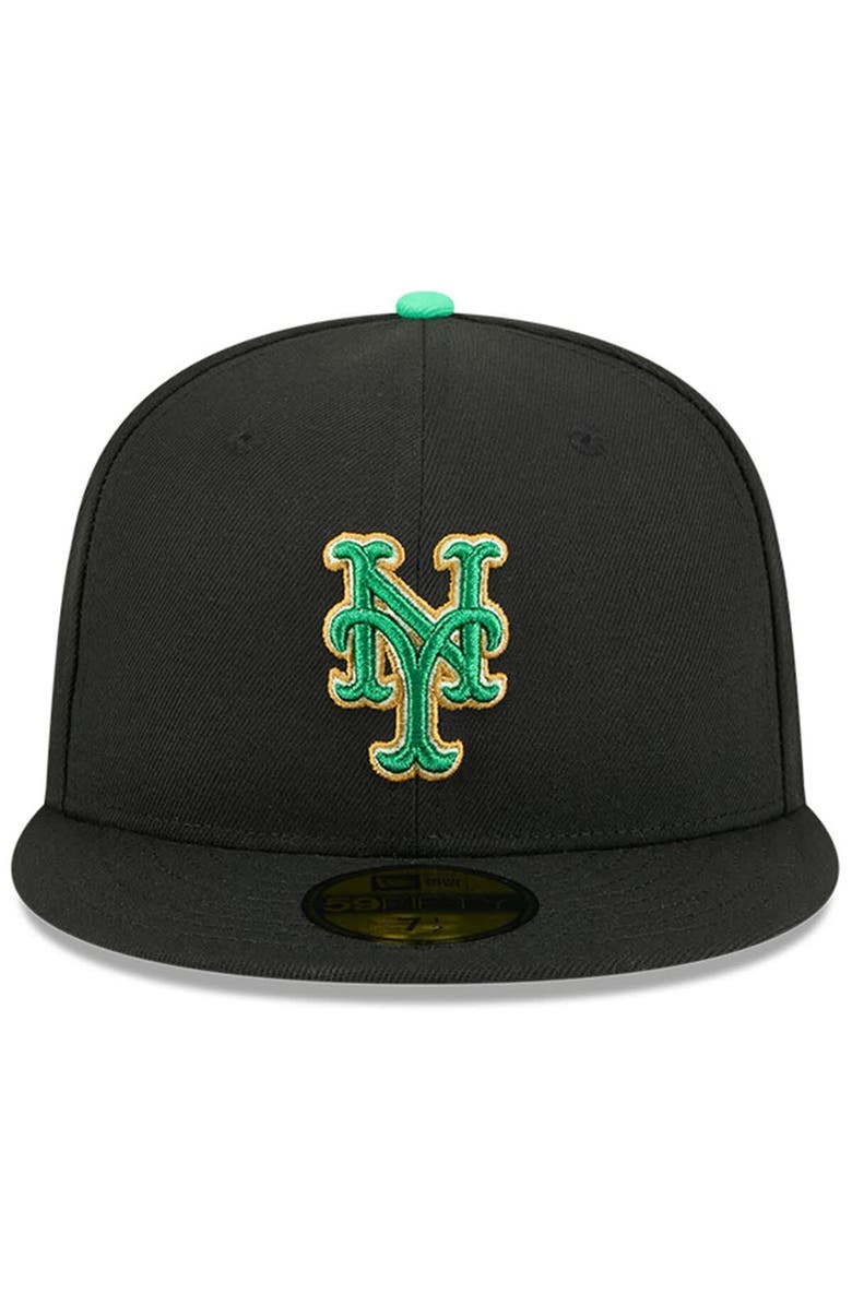 New Era Men's New Era Black New York Mets 2026 St. Patrick's Day 59FIFTY Fitted Hat, Alternate, color,