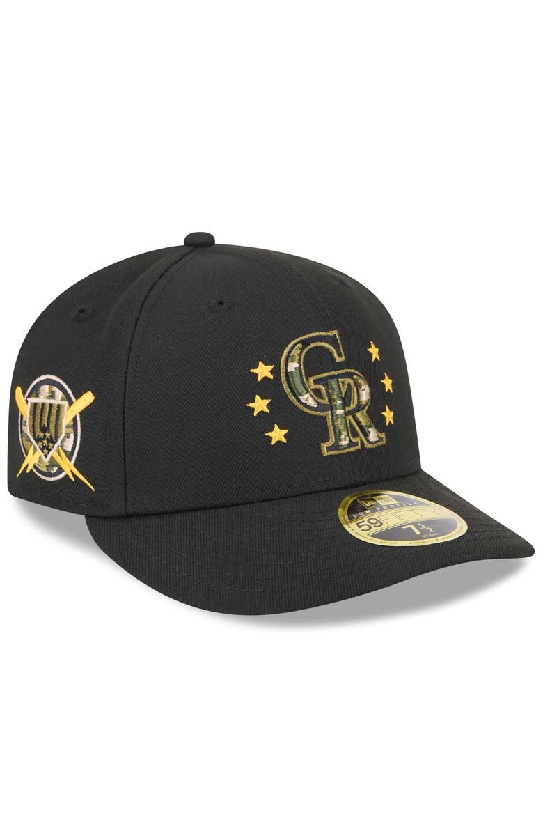 Men's New Era  Black Colorado Rockies 2024 Armed Forces Day Low Profile 59FIFTY Fitted Hat, Main, color, Black