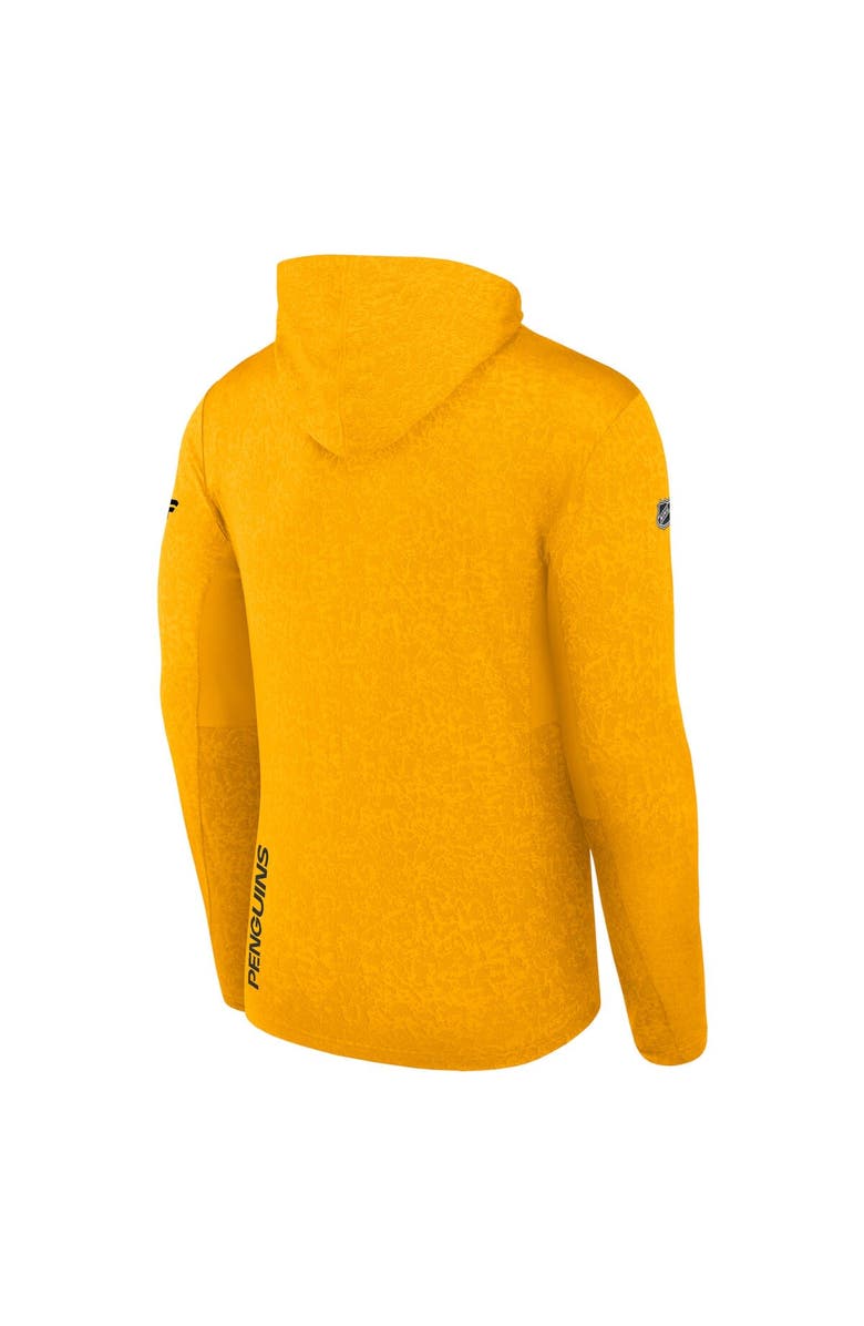 FANATICS Men's Fanatics Branded  Gold Pittsburgh Penguins Authentic Pro Lightweight Pullover Hoodie, Alternate, color, 