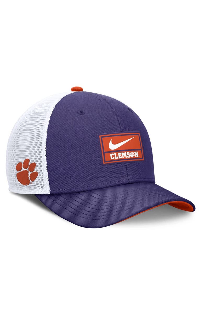 Nike Men's Nike  Purple Clemson Tigers Stretch-Snap Adjustable Trucker Hat, Alternate, color, 