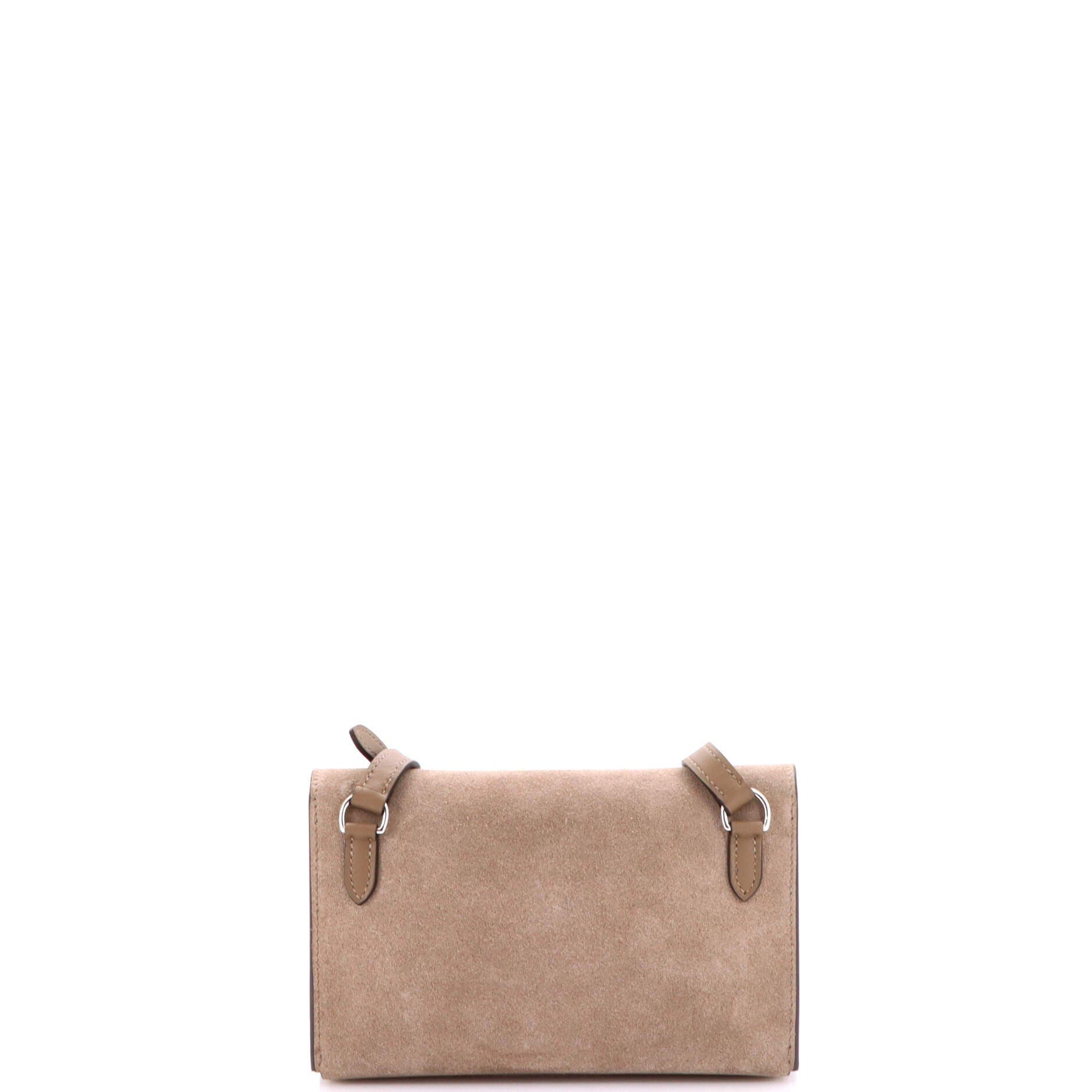 Pre-Owned Hermes Hermesnap Wallet Bag Grizzly and Swift, Alternate, color, Etoupe