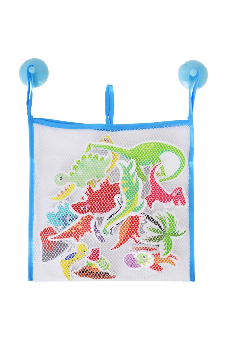 Bath Time Stickers, Dinosaurs, 18 Foam Dino Character Pieces, Alternate, color, Multicolored