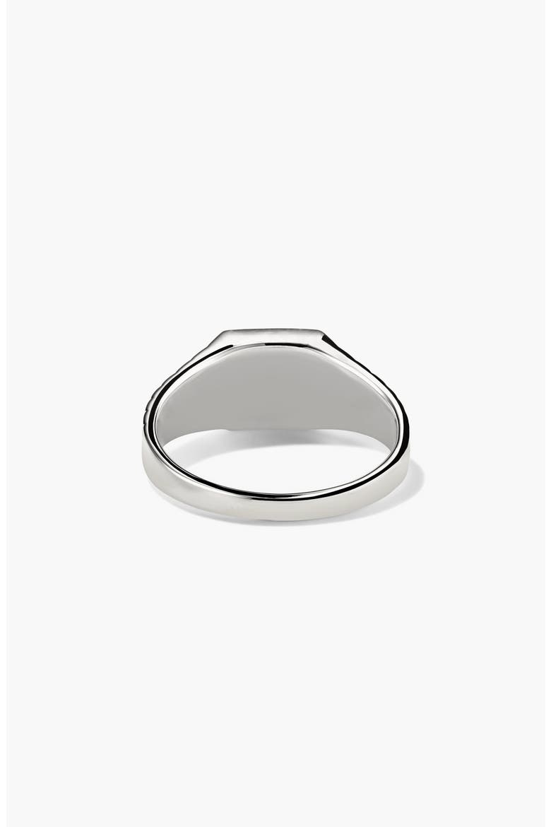 Black Onyx Square Signet Ring, Alternate, color, Sterling Silver