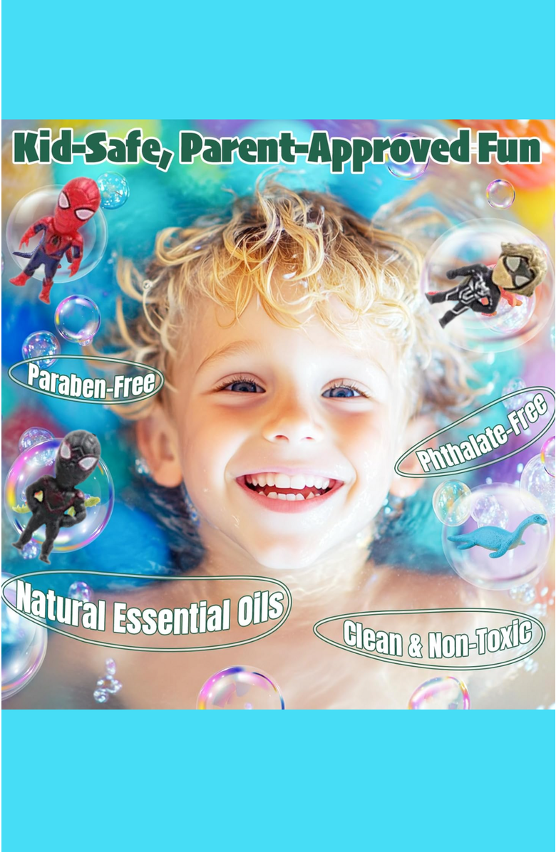 Lovery 12-Pc. Superhero Bath Bombs Gift Set with Surprise Toy, Alternate, color, Multicolor