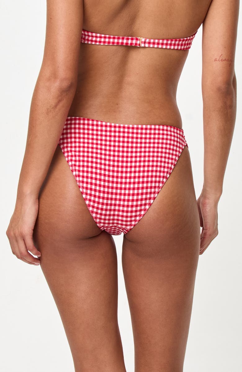 LSPACE Dolce Gingham Seersucker Bikini Bottoms, Alternate, color, 