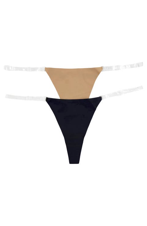 No Show Assorted 2-Pack Thongs