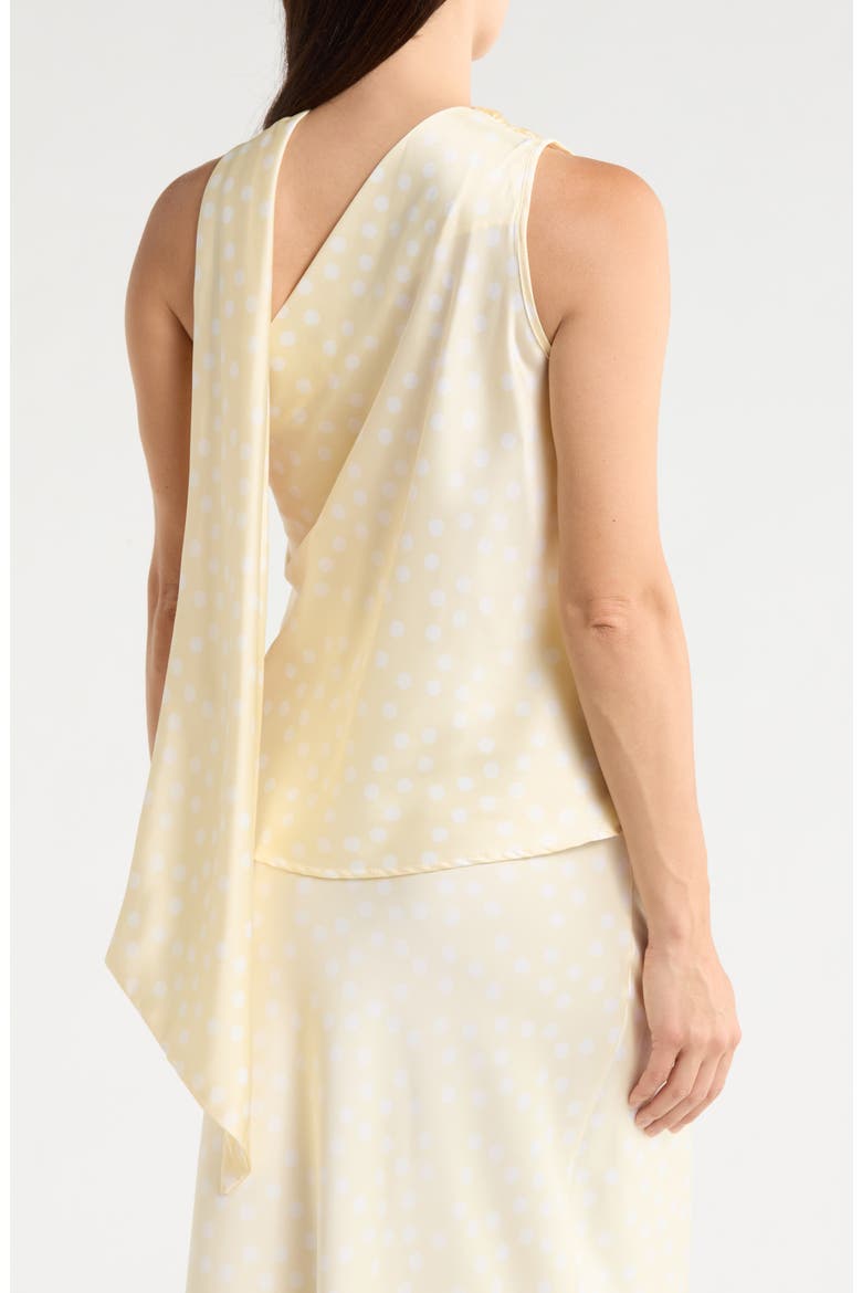Scarf Detail One Shoulder Top, Alternate, color, BUTTER