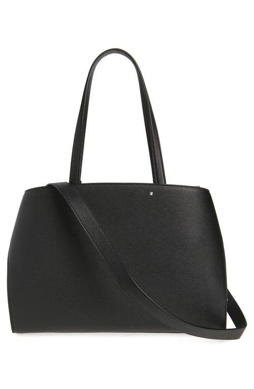 Ferragamo Hug Calfskin Leather Tote In Black
