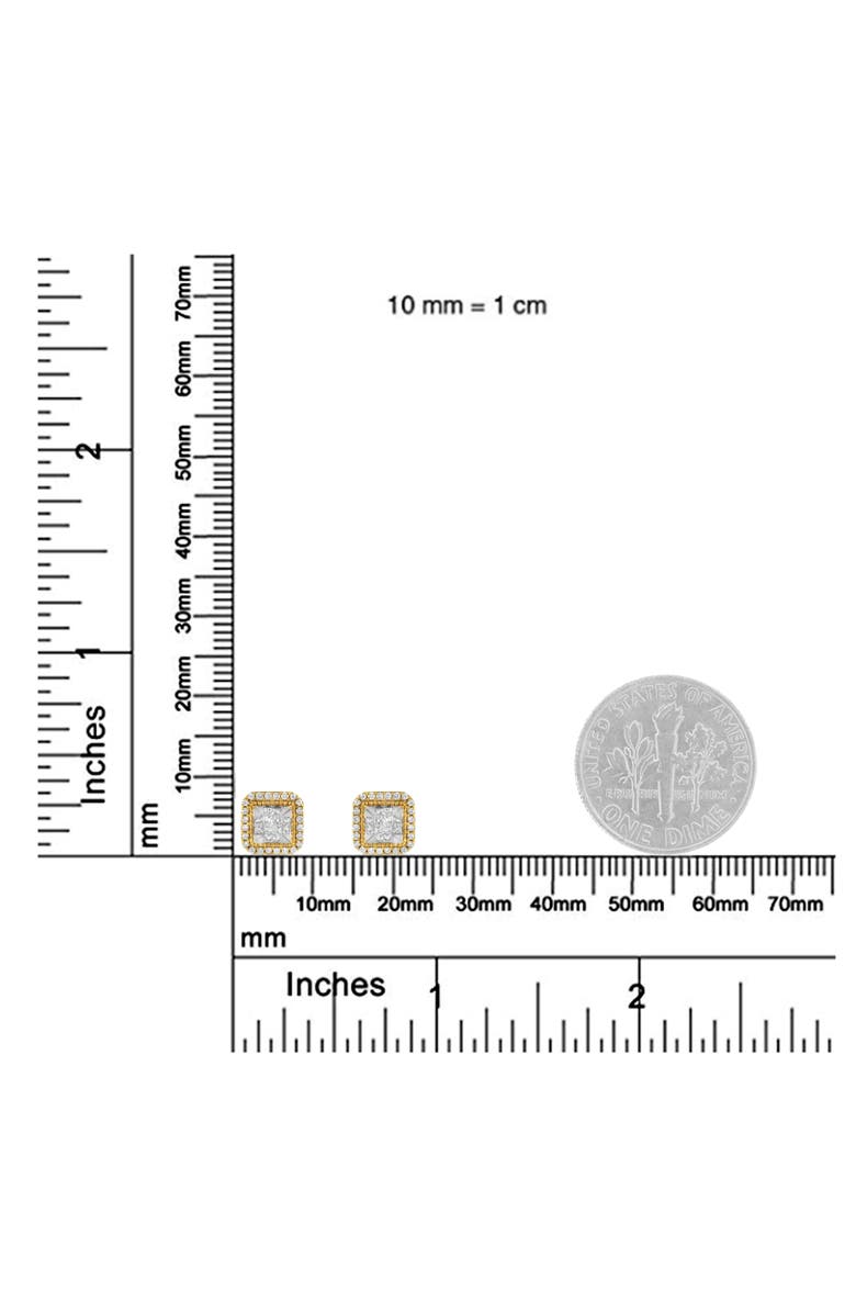 Haus of Brilliance 10KT Yellow Gold Diamond Stud Earrings, Alternate, color, Yellow