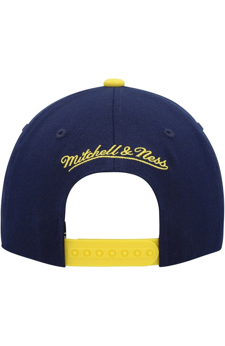 Mitchell & Ness Men's Mitchell & Ness Navy LA Galaxy Team Script 2.0 Stretch Snapback Hat, Alternate, color, 