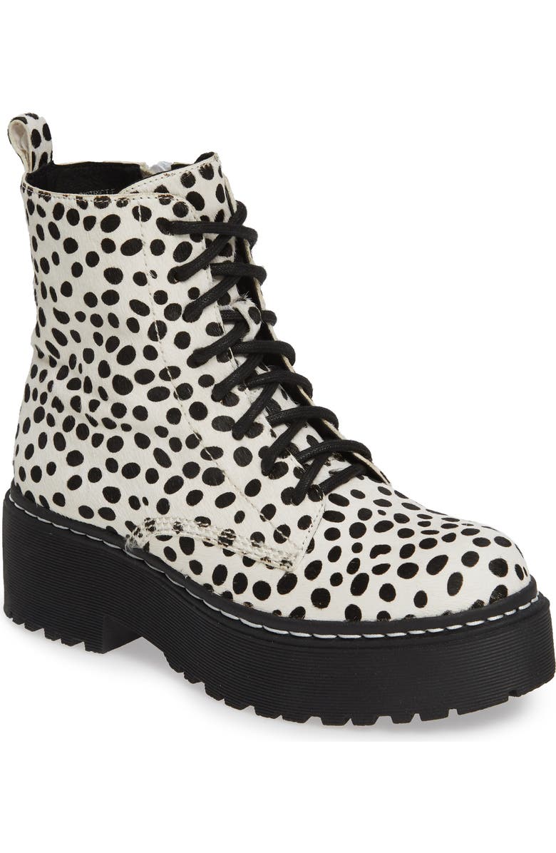 Jeffrey Campbell District-F Genuine Calf Hair Platform Boot, Main, color,