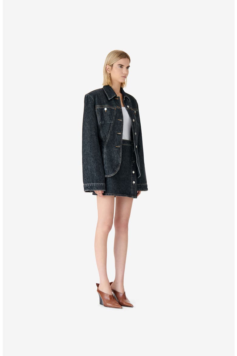 Iloan Denim Jacket, Alternate, color, Steel Denim