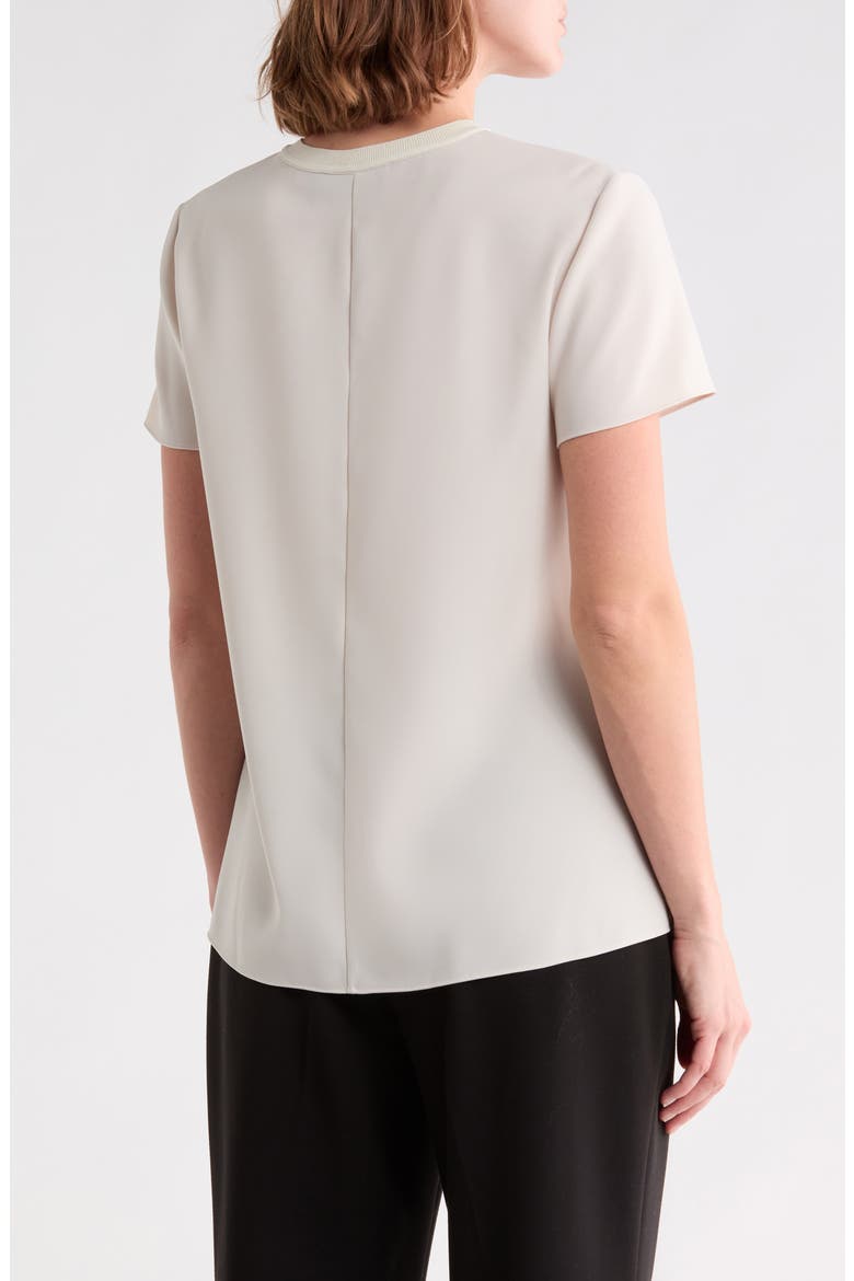 Crepe V-Neck Top, Alternate, color, MOON