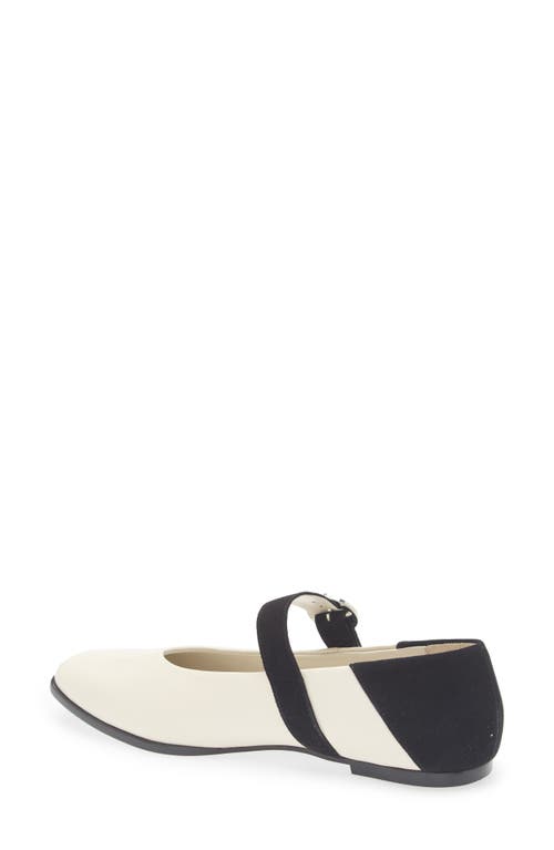 Kaanas Gaelle Colorblock Mary Jane Ballet Flat In White