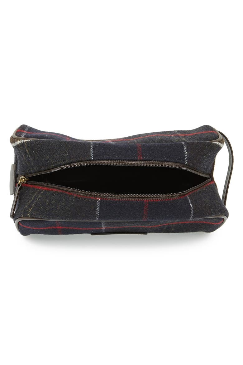 Tartan Dopp Kit, Alternate, color, OLIVE/ BLUE/ RED