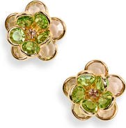 FRASIER STERLING Petunia Flower Stud Earrings
