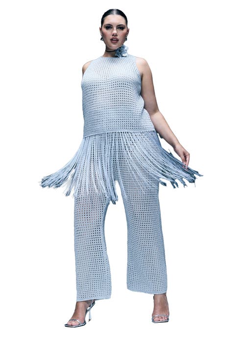 Metallic Crochet Pant (Plus Available)