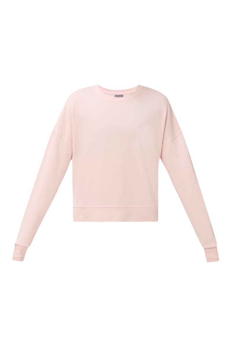 After Class Crop Sweatshirt, Alternate, color, SUNDUST PINK