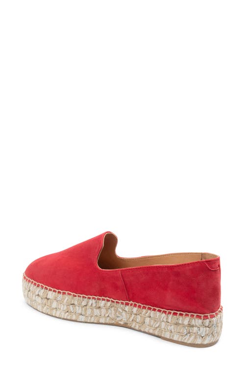 Patricia Green Avery Platform Epsadrille Flat In Red Suede