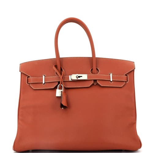 Pre-owned Hermes Hermes Candy Birkin Bag Epsom 35 In Orange