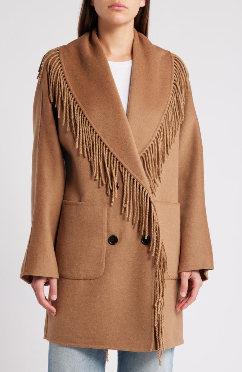 Rails Hugo Fringe Detail Wool Blend Coat, Alternate, color,