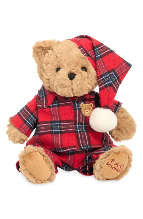 Plaid Pajamas Teddy Bear Stuffed Animal