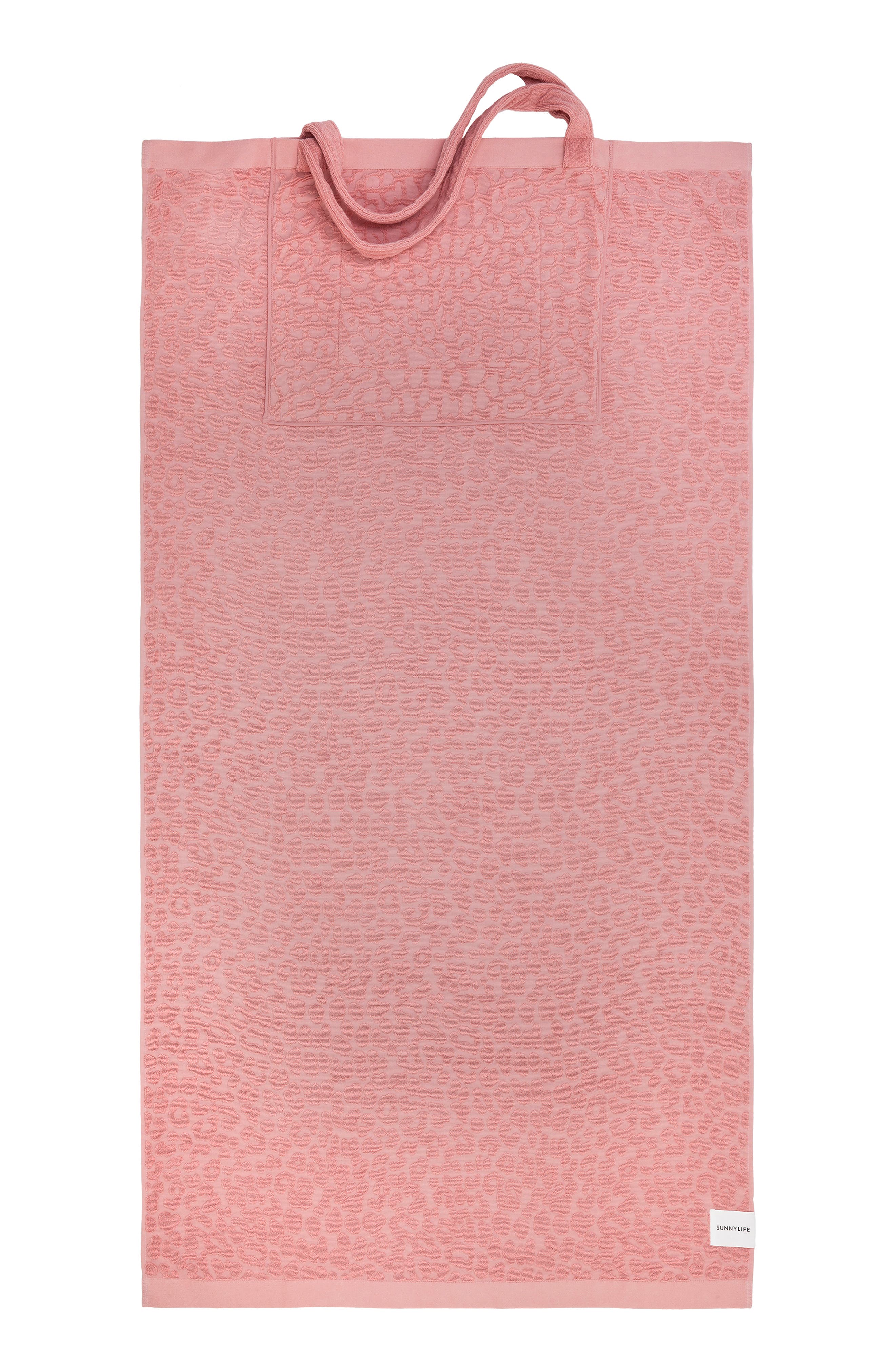 Call of the Wild Beach Towel Tote, Alternate, color, CALL OF THE WILD - BLUSH PINK