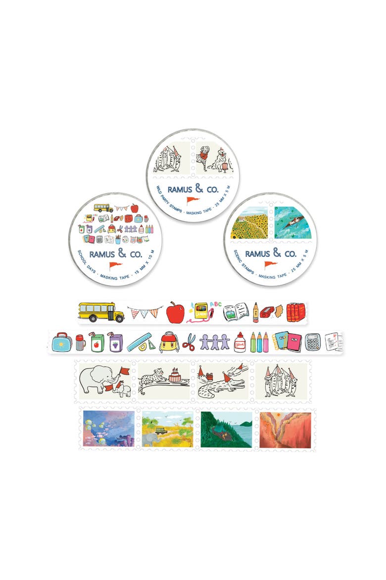 Illustrated Masking Tape - 3ct Rolls, Assorted Rolls, Main, color, Multi-Pack
