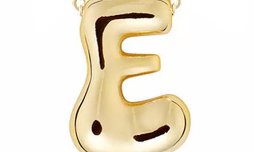 Jane Basch Designs Puffed Initial Pendant Necklace In Gold