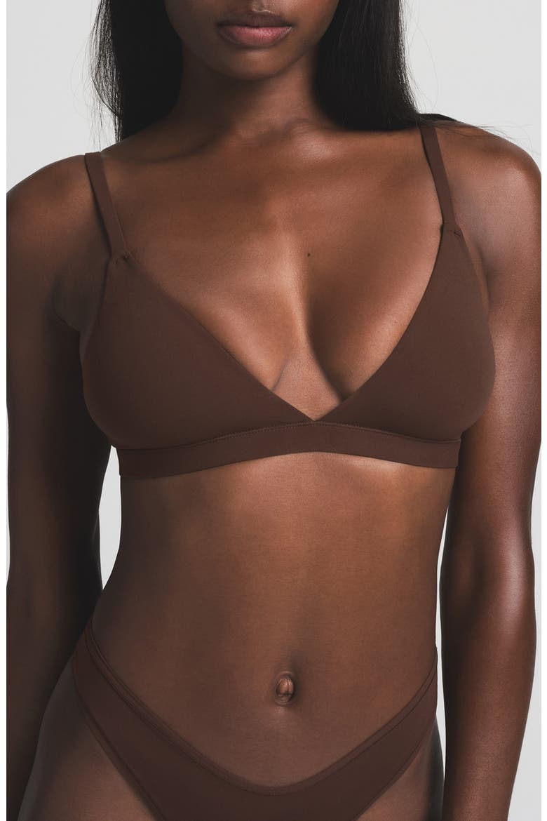 Fits Everybody Triangle Bralette, Main, color, COCOA