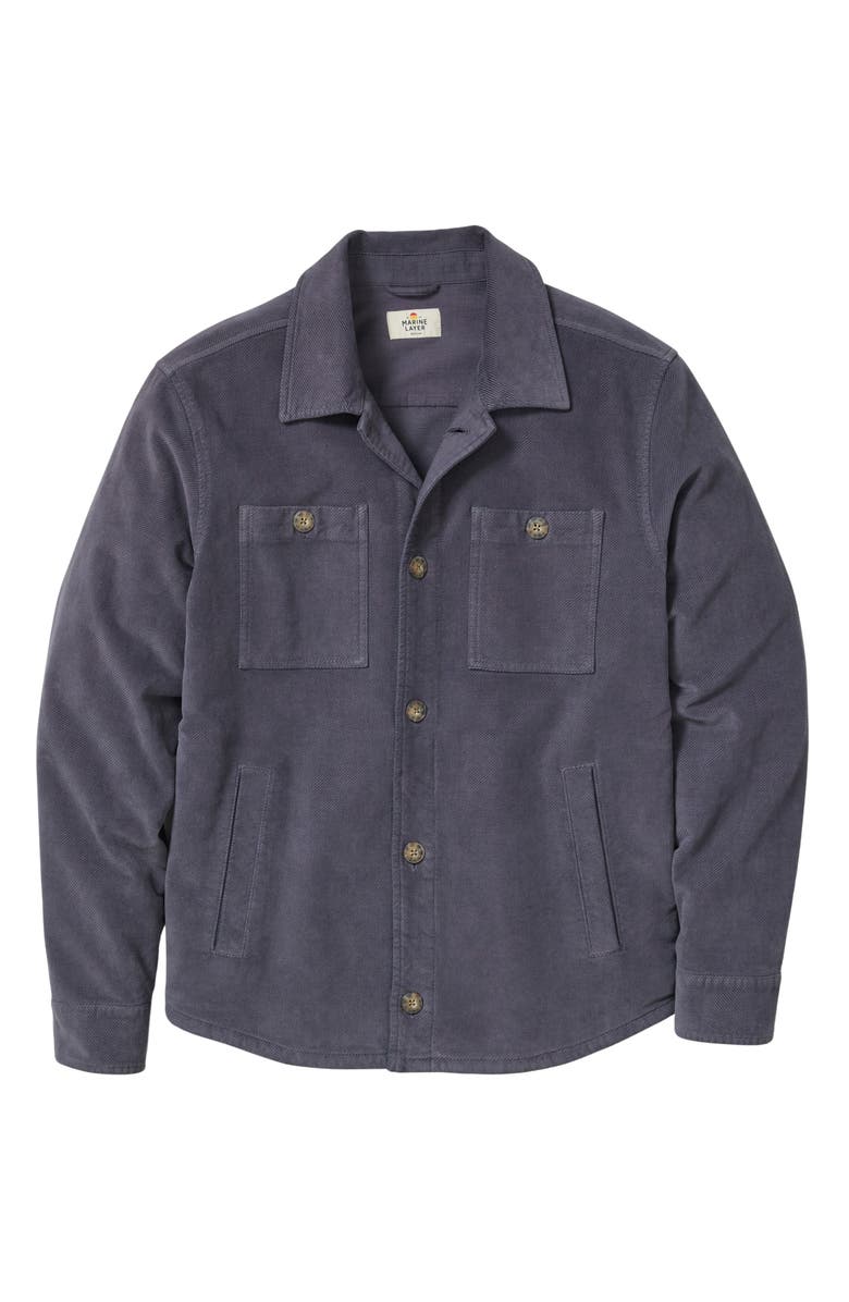 Marine Layer Max Moleskin Overshirt, Alternate, color, Mood Indigo
