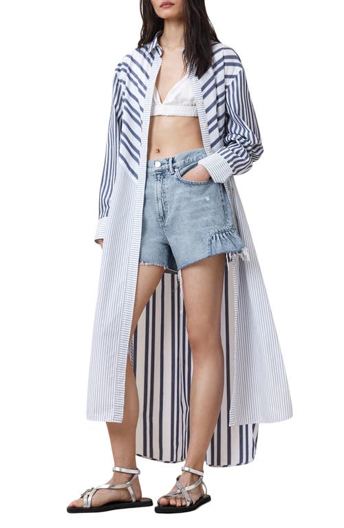 Allsaints Eliana Ruffle Cutoff Denim Shorts