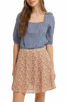 WISHLIST Textured Balloon Sleeve Top