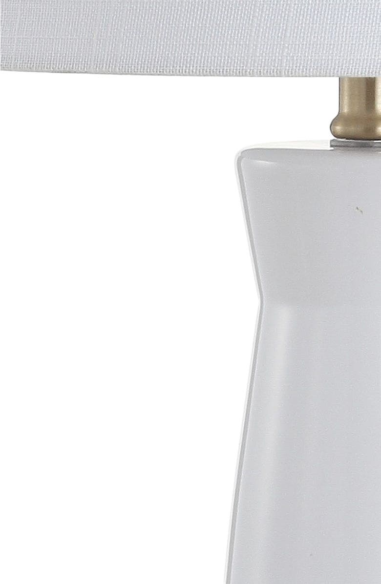 JONATHAN Y Hartley 29" Ceramic Column LED Table Lamp, Alternate, color, White/Brass Gold