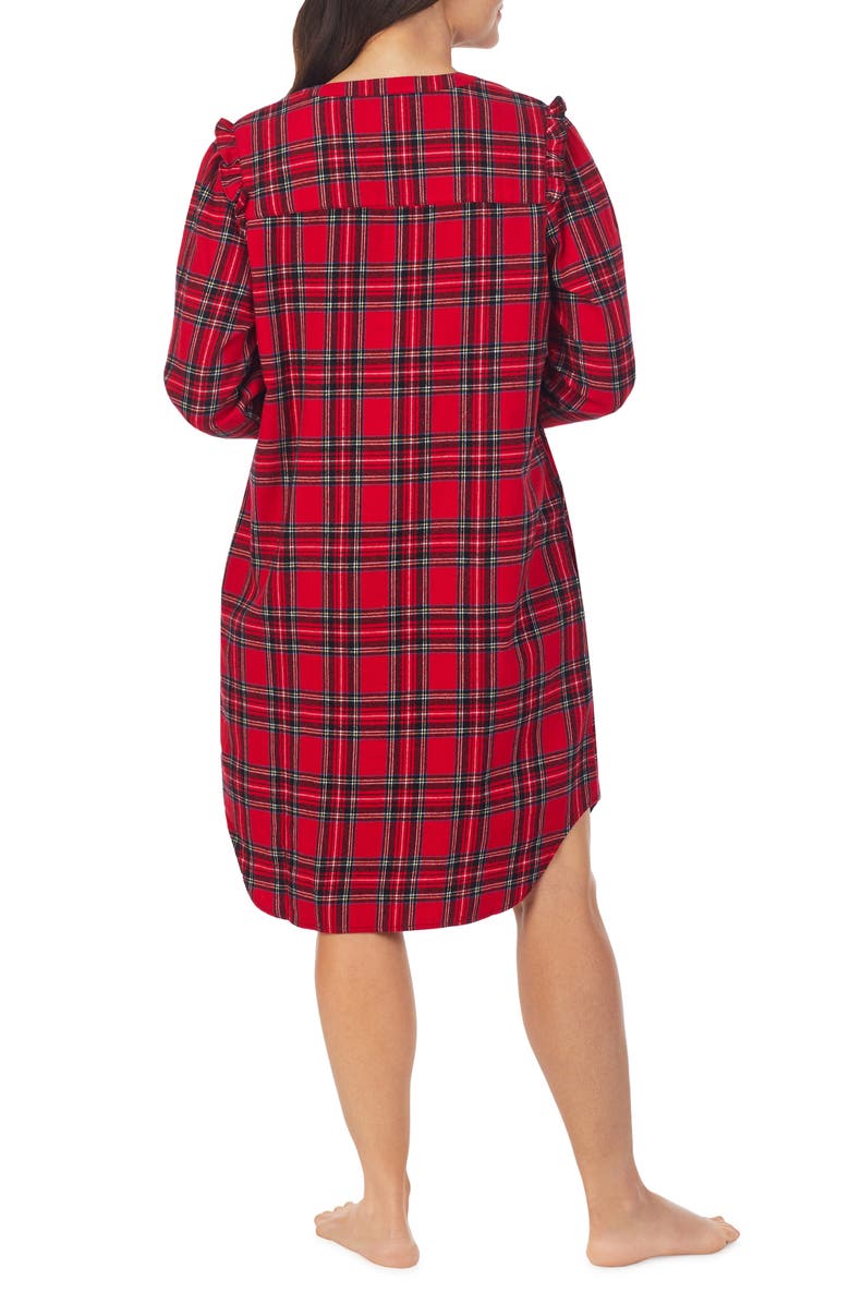 Lanz of Salzburg Nightgown, Alternate, color, Redplaid