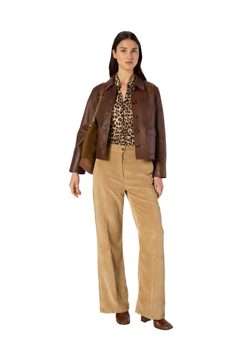 Cass Wide-Leg Corduroy Pants, Alternate, color, Sand