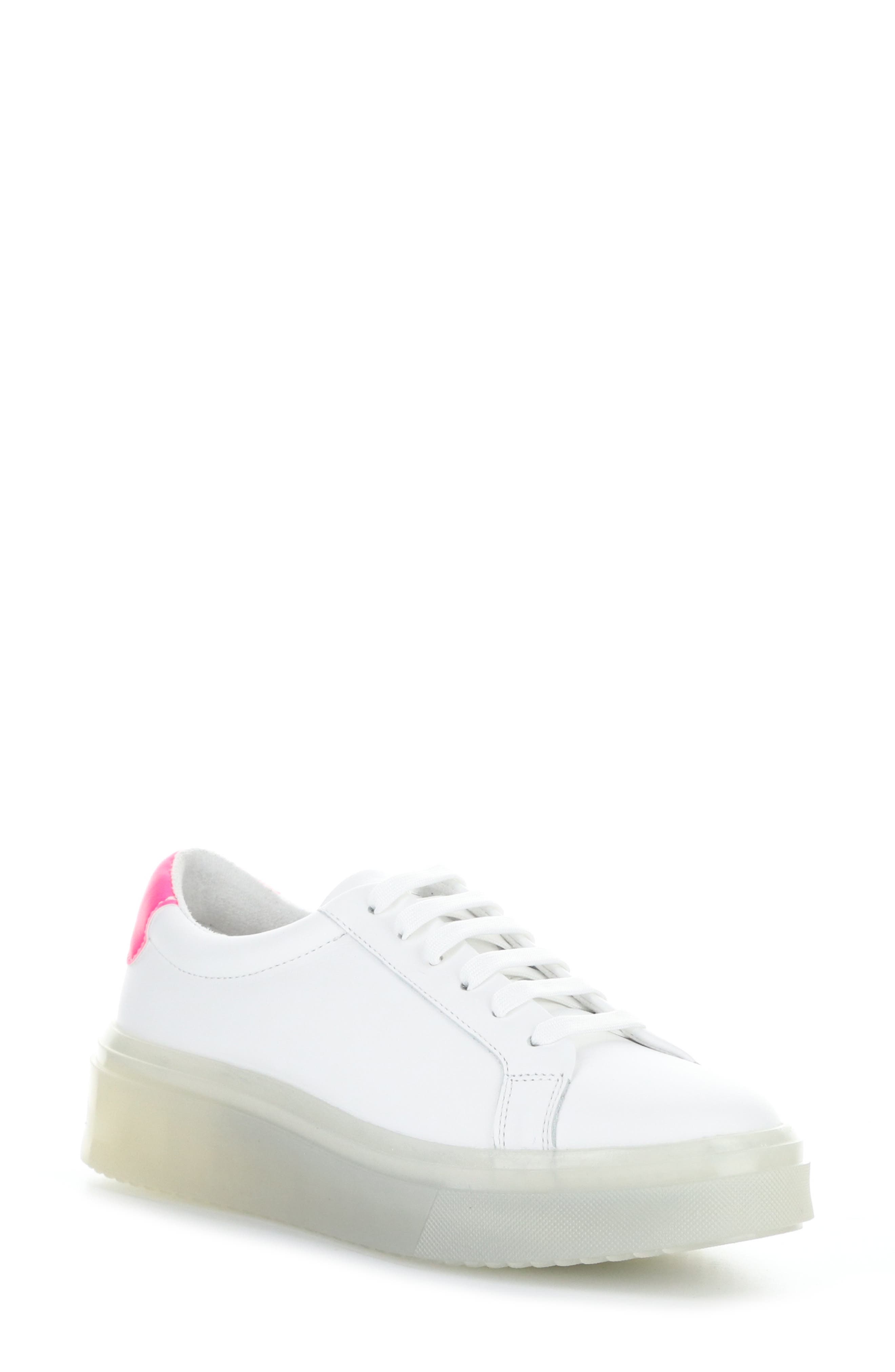 Fuzi Platform Sneaker, Main, color, WHITE/ PINK FEEL LEATHER