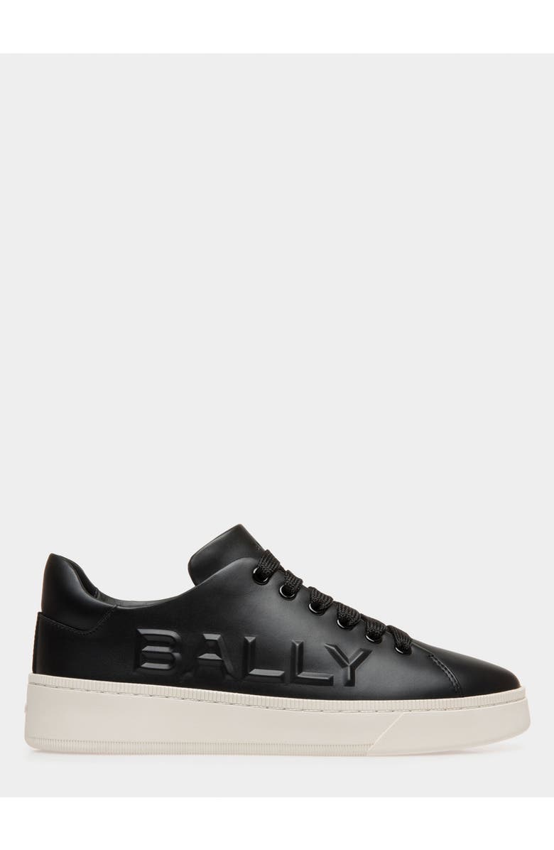 Bally Plain Leather Raise Sneaker, Main, color, Black