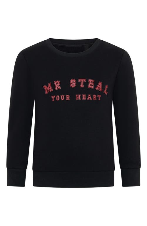 Dot Australia Kids' Mr Steal Hearts Sweatshirt In Black