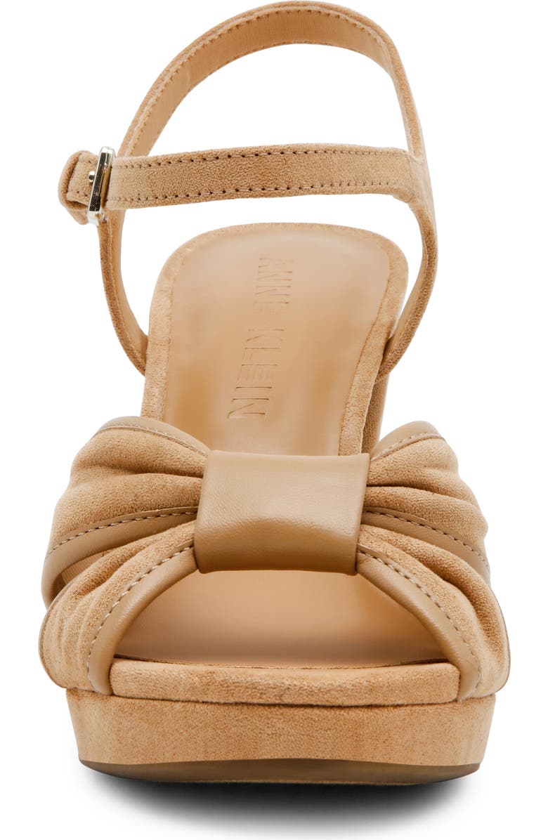 Anne Klein Verde Ankle Strap Platform Sandal, Alternate, color, Natural Suede