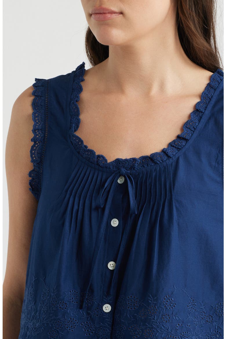 The Embroidered Leah Top, Alternate, color, CLASSIC INDIGO