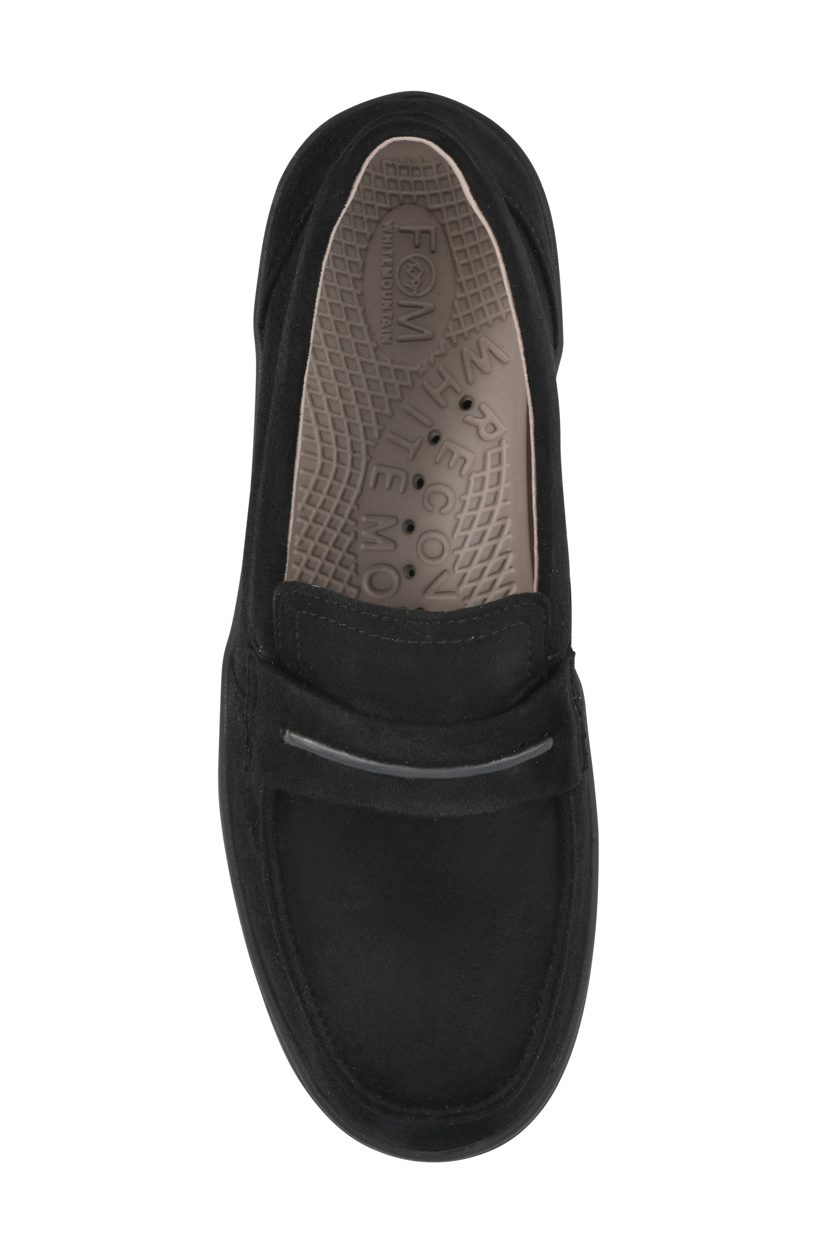 White Mountain Footwear Nocci Recovery Loafer, Alternate, color, Black/ Fabric