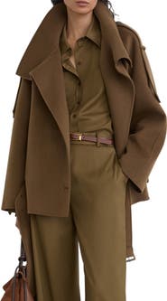 Reiss Lea Belted Wool Blend Coat