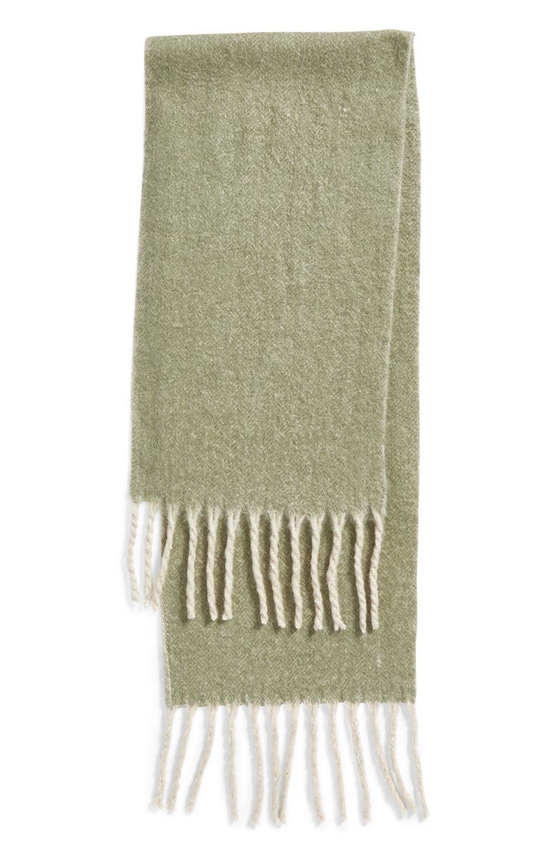 Free People Kensington Brushed Herringbone Fringe Scarf, Alternate, color, 