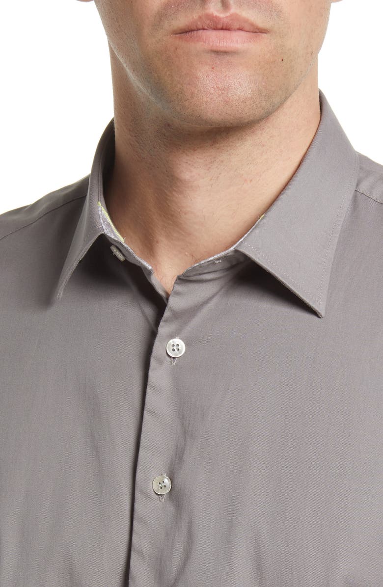 Stone Rose Men's Stretch Short Sleeve Button-Up Shirt, Alternate, color, Stl Gry