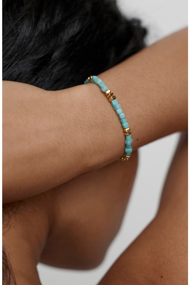 Amaia Amazonite Beaded Bracelet, Alternate, color, 18K GOLD VERMEIL / AMAZONITE
