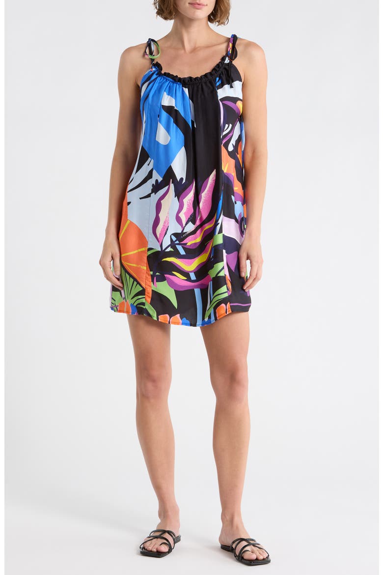 Magnolia Cover-Up Dress, Main, color, BLACK